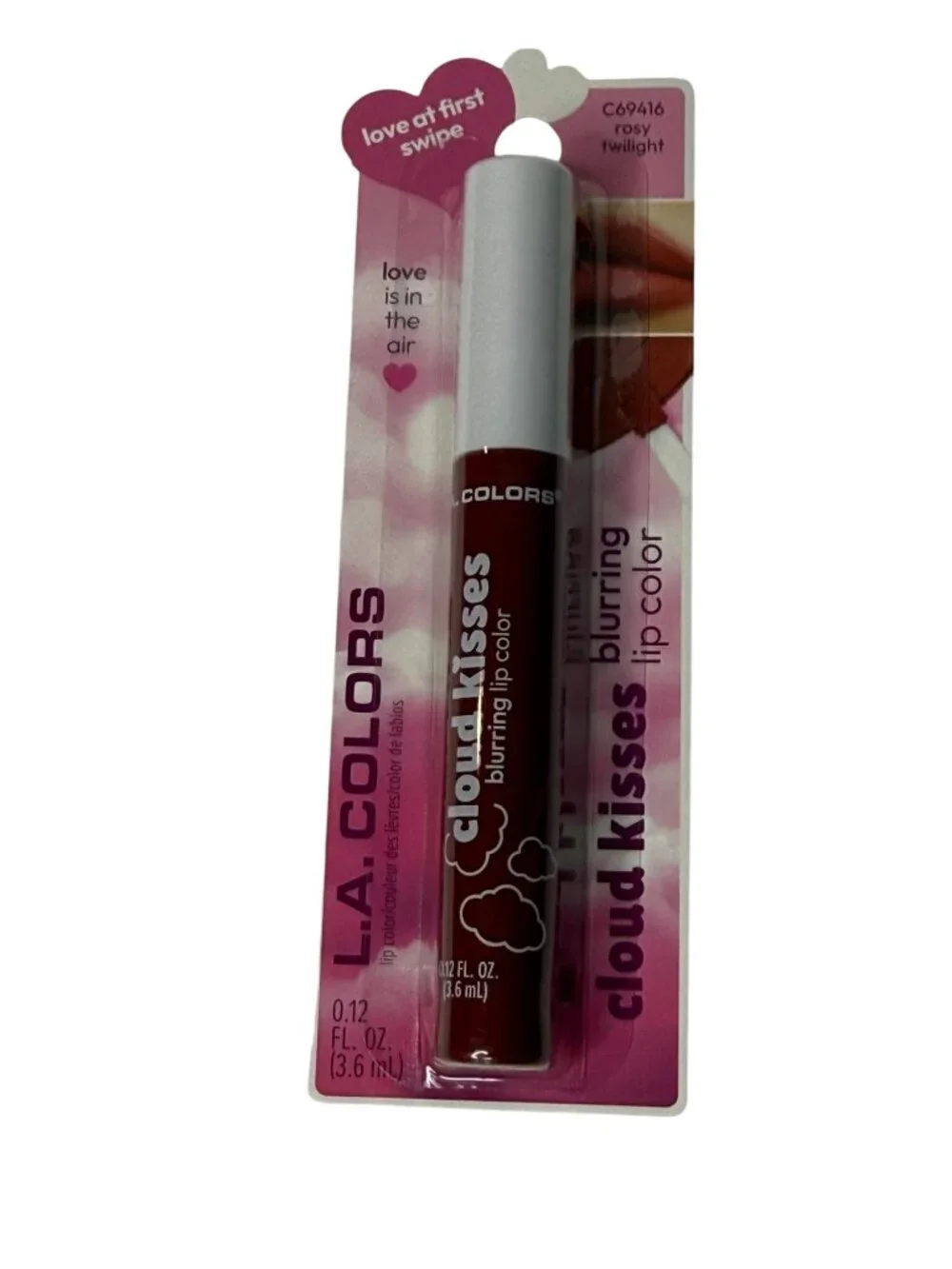 L.A. Colors Cloud Kisses Lip Color Rosy Twilight C69416 New